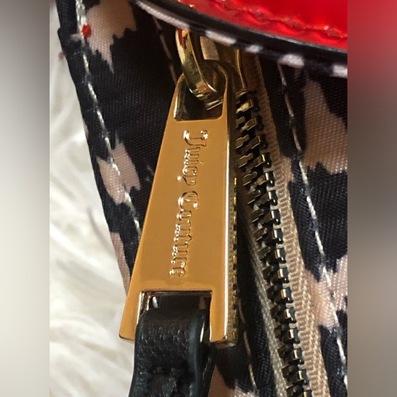 Vintage Juicy Couture Small Crossbody Date Night Party Bag Leopard & Red Patent - Picture 3 of 17